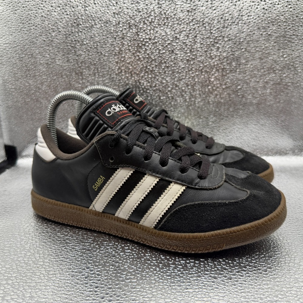 Size 5 Adidas Samba Classic Black Gum Mens Lace-Up Casual Sneaker Shoes 036516